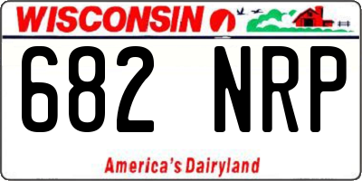 WI license plate 682NRP