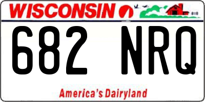 WI license plate 682NRQ