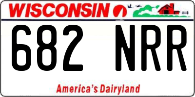 WI license plate 682NRR