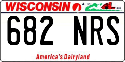 WI license plate 682NRS