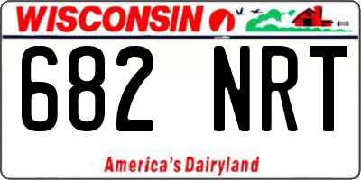 WI license plate 682NRT