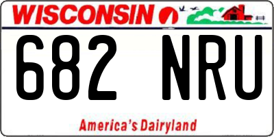 WI license plate 682NRU