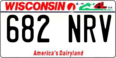 WI license plate 682NRV