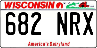 WI license plate 682NRX