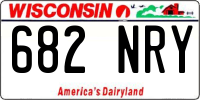 WI license plate 682NRY