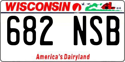 WI license plate 682NSB