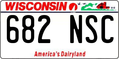 WI license plate 682NSC