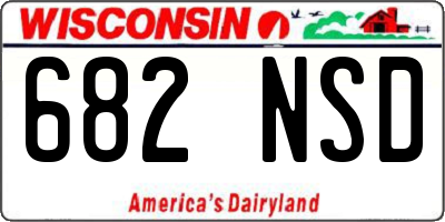 WI license plate 682NSD