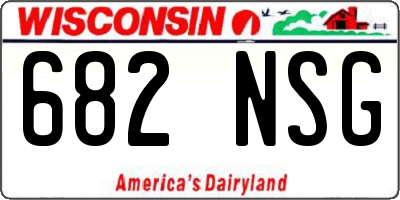 WI license plate 682NSG