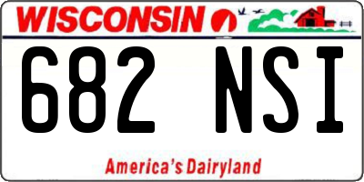 WI license plate 682NSI