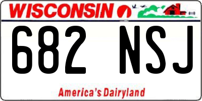 WI license plate 682NSJ