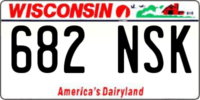 WI license plate 682NSK