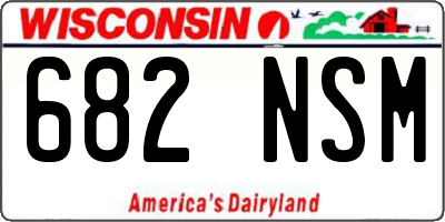 WI license plate 682NSM