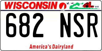 WI license plate 682NSR
