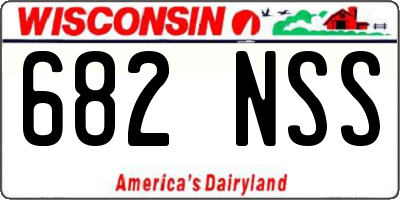 WI license plate 682NSS