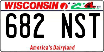 WI license plate 682NST