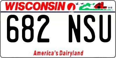 WI license plate 682NSU