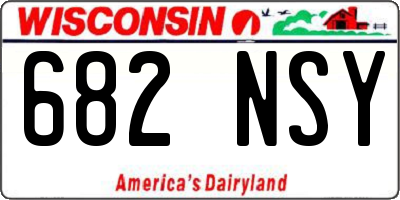 WI license plate 682NSY