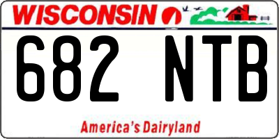 WI license plate 682NTB