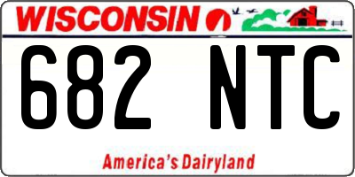 WI license plate 682NTC