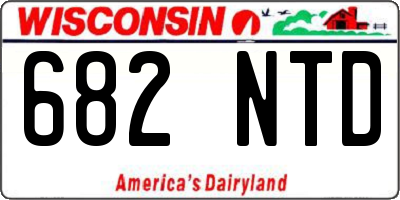 WI license plate 682NTD