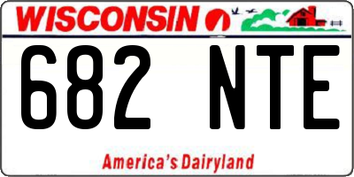 WI license plate 682NTE
