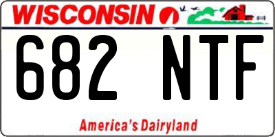 WI license plate 682NTF