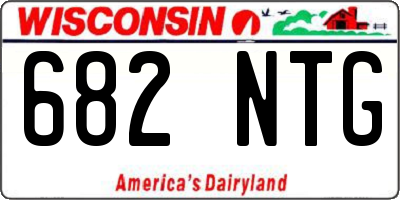 WI license plate 682NTG