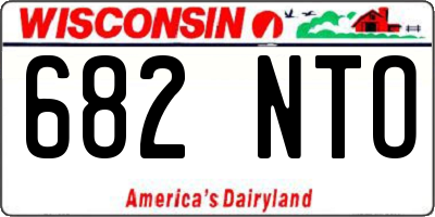 WI license plate 682NTO