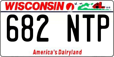 WI license plate 682NTP