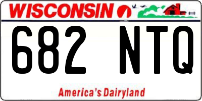 WI license plate 682NTQ