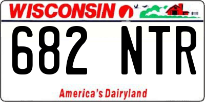 WI license plate 682NTR