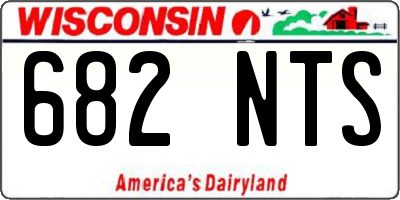 WI license plate 682NTS