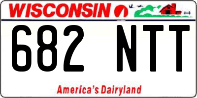 WI license plate 682NTT