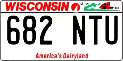 WI license plate 682NTU