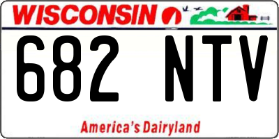 WI license plate 682NTV