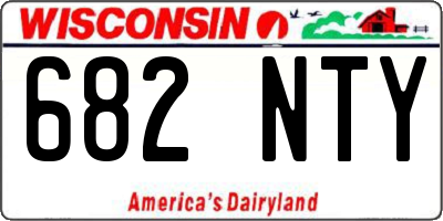 WI license plate 682NTY
