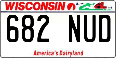 WI license plate 682NUD