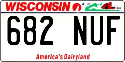 WI license plate 682NUF