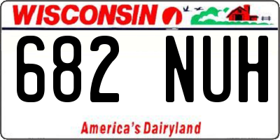 WI license plate 682NUH