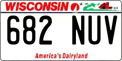 WI license plate 682NUV