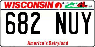 WI license plate 682NUY