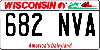 WI license plate 682NVA