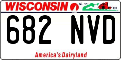 WI license plate 682NVD
