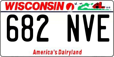 WI license plate 682NVE