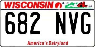 WI license plate 682NVG