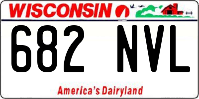 WI license plate 682NVL