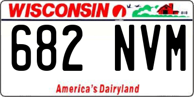 WI license plate 682NVM