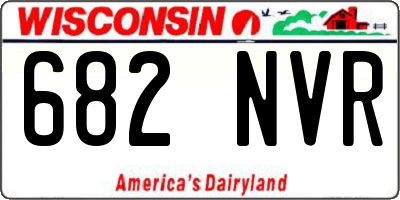 WI license plate 682NVR