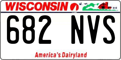 WI license plate 682NVS